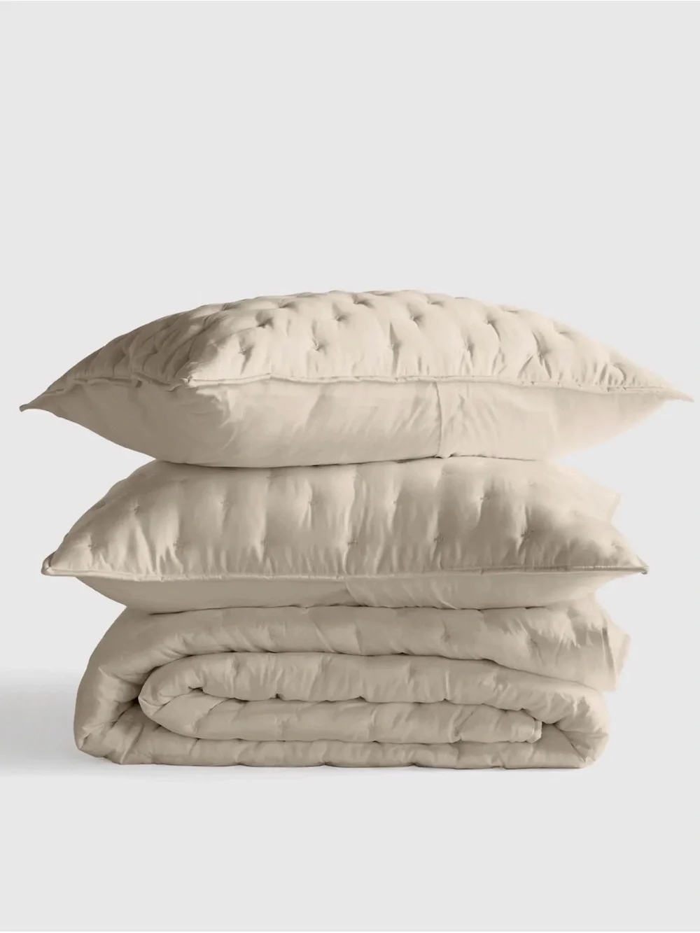 Luxury King/Cal King Sand Bamboo Dream Quilt - Set - Retail $204